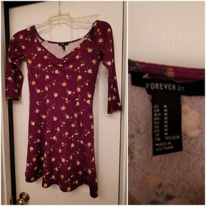 Bundle Only Forever 21 purple yellow floral dress